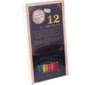 Craft sensations цветные карандаши в деревянной коробочке, 12 цветов
